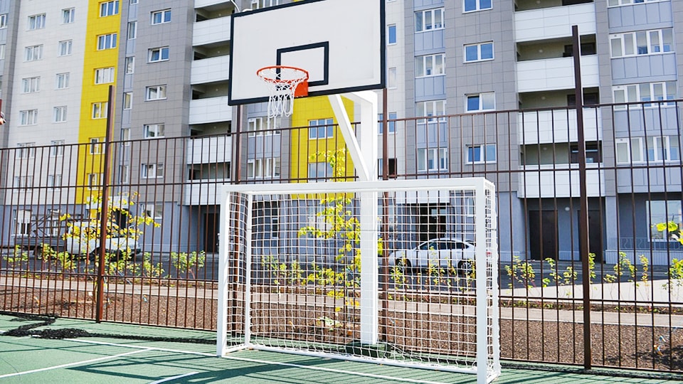 Монтаж элементов для спортивных площадок в Белгороде