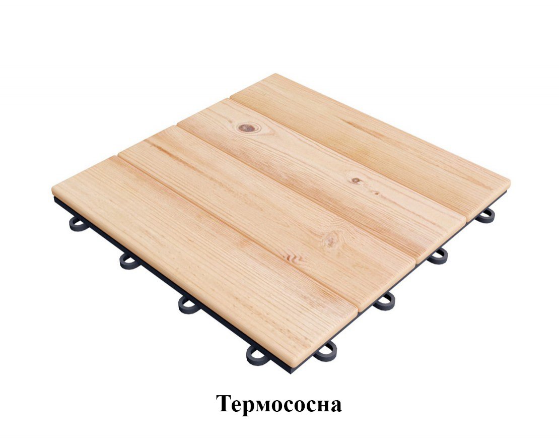 Садовый паркет из термодерева без покрытия маслом (термососна)